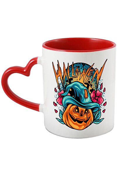 StoryGift Romania Cana Cu Mesaj Halloween, Dovleac, Cimitir, Flori, Vrajitaor...