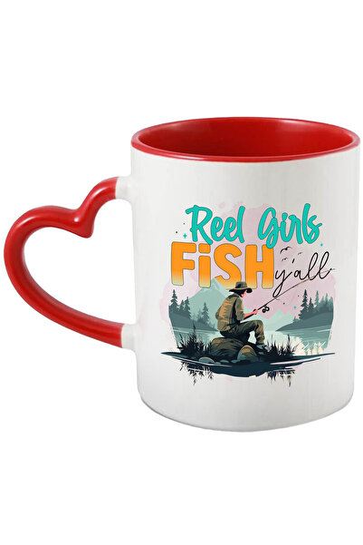 StoryGift Romania Cana Cu Un Pescar Langa Un Lac Cu Mesajul "reel Girls Fish ...