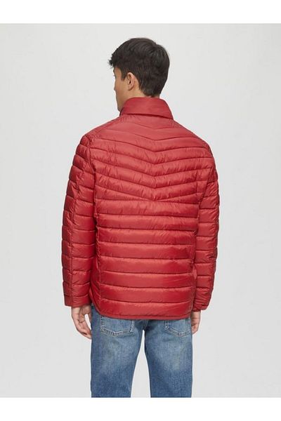 s.Oliver Men's Hooded Quilted Jacket, Regular Fit, Red, Xl