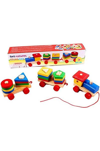 rexa Jumbo Train with Geometric Shapes Design