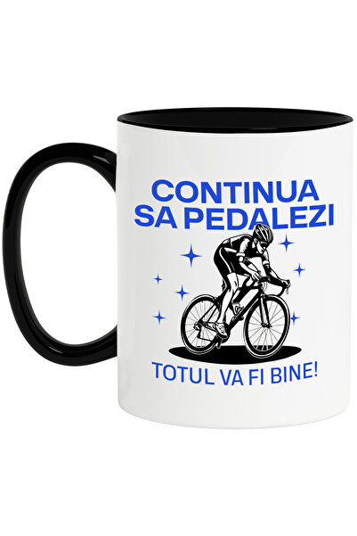 StoryGift Romania Cana Cu Barbat Profesionist Pe Bicicleta Sport Ciclism Text...