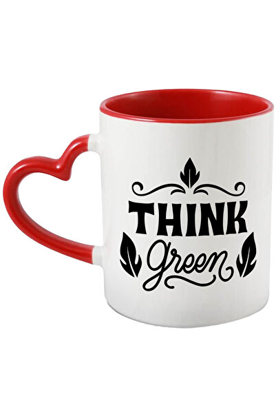 StoryGift Romania Cana Cu Frunze Si Mesajul "think Green" - Gandeste Verde Cu...