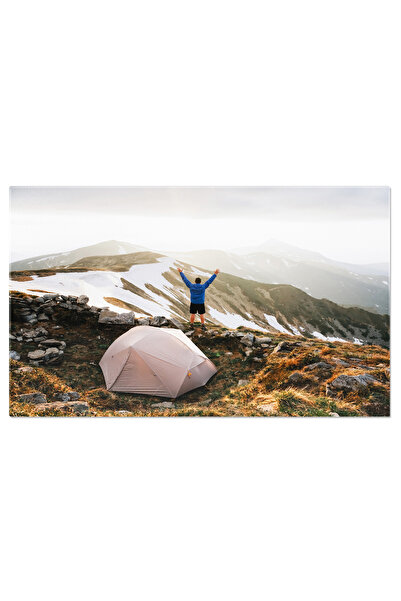 StoryGift Romania Tablou Canvas Cu Tabara In Montani - Aventura, Calatorie, P...