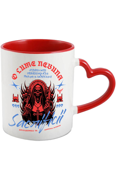 StoryGift Romania Cana Sacrificii - O Lume Nebuna, 330ml, Ceramica Cu Maner I...