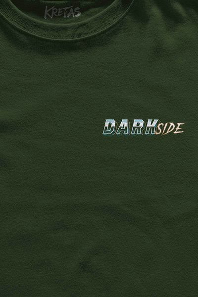 Kretas Μπλουζάκι Unisex Χακί Dark Side Star Wars Darth Minimal μπλουζάκι με στάμπα μπροστά