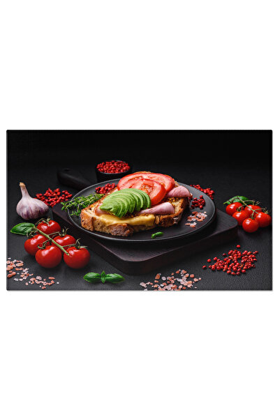 StoryGift Romania Tablou Canvas: Toast Cu Sunca Si Avocado - Lunch, Breakfast...