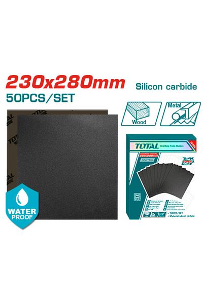 TOTAL Square Sandpaper 230x280mm 50pcs/set P60