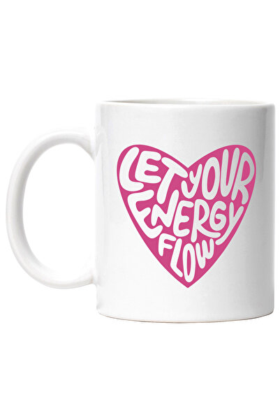 StoryGift Romania Cana Cu Mesaj In Engleza Let Your Energy Flow, Inima, Multi...