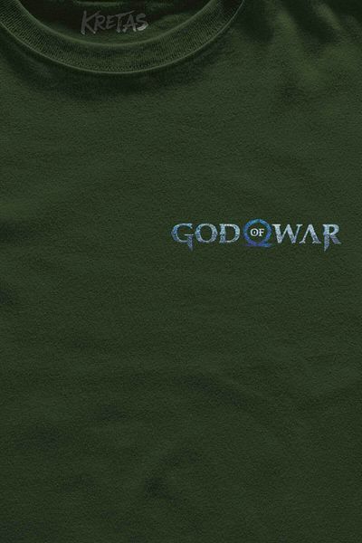 Kretas Χακί μπλουζάκι Minimal μπροστινό Unisex T-shirt Ανδρικό God of War Ragnarok Gamer Gaming