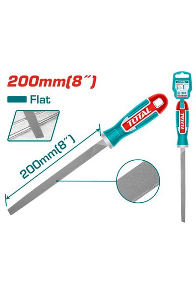 TOTAL 8" Wide Rubber Handle Iron File