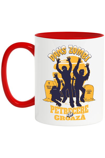 StoryGift Romania Zombie Dance Mug, Horror Party in the Cemetery, 330ml, Cera...