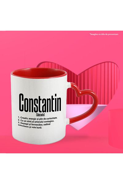 StoryGift Romania Mug With The Name Constantin, With Motivational Message, Creative, Energetic, Curious, Dest, With, STG.
