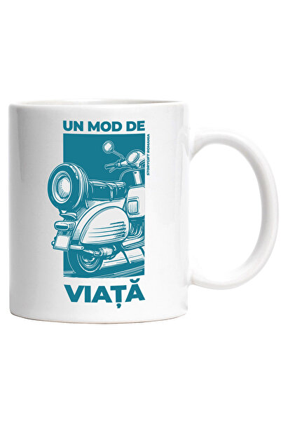 StoryGift Romania Cana Scuter Text Un Mod De Viata Viteza Vehicule, 330ml, Ce...