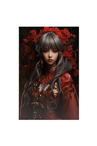 StoryGift Romania Tablou Canvas: Japoneza In Eleganta Frumusete, Negru, Lucra...