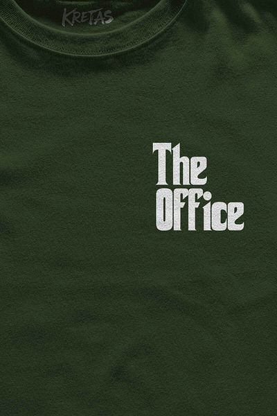 Kretas Χακί μπλουζάκι The Office Michael Scott Godfather Dunder Mifflin Minimal μπροστινό μπλουζάκι Unisex
