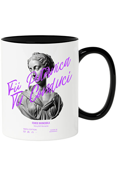 StoryGift Romania Cana Statuie Bust Femei Text Motivational Fii Puternica Tu ...