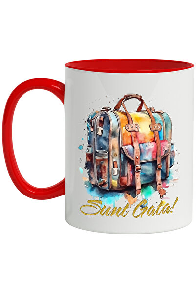 StoryGift Romania Cana Cu Mesaj Sunt Gata, Geanta, Ghiozdan, Sclipici, Multic...