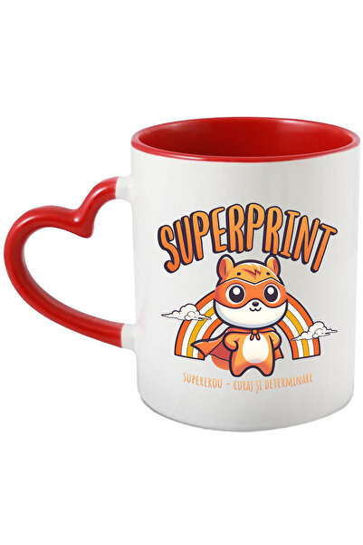 StoryGift Romania Cana Super Print Supererou, Curaj Si Determinare, 330ml, Ce...