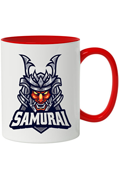 StoryGift Romania Cana Cu Text Samurai, Casca, Demon, Omi, Colti, Emblema, As...