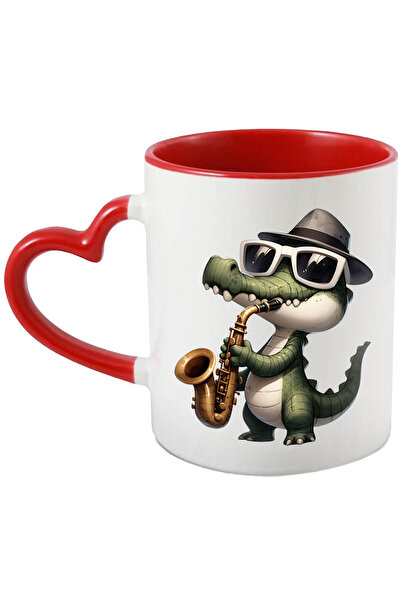StoryGift Romania Cana Cu Un Crocodil Care Canta La Saxofon, Ilustratie, Oche...