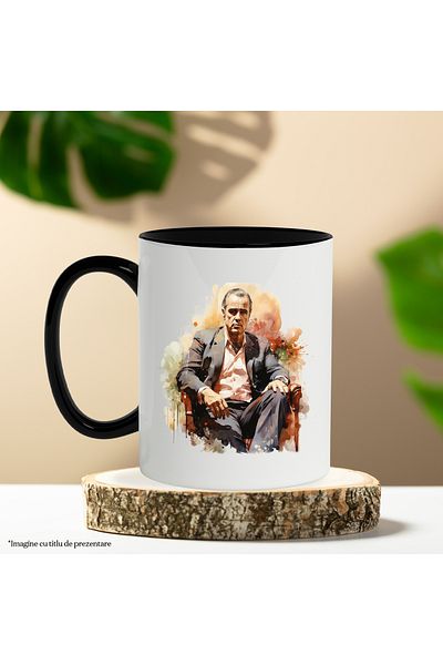 StoryGift Romania Mug With Don Vito Corleone, The Godfather, Famous Character, Multicolor 330 ml, Ceramic c, With ,STG
