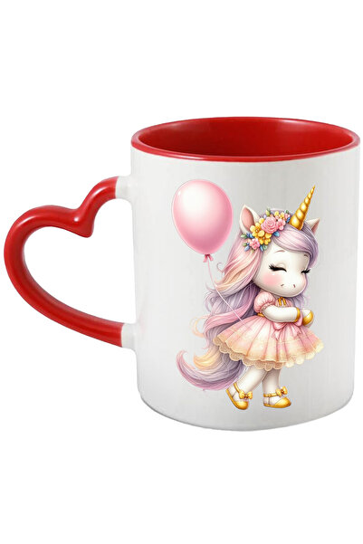 StoryGift Romania Cana Cu Un Ponei Imbracat Intr-o Rochita, Ilustratie, Roz, Imbujorata, Coama Lun, Cu ,stg