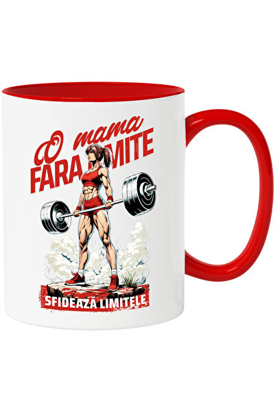 StoryGift Romania Cana Mama Fara Limite Ridicand Greutate Gym, 330ml, Ceramic...