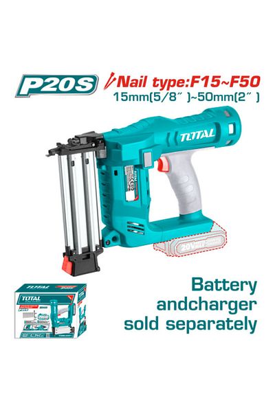 TOTAL 20v 50mm battery nail gun without battery and charger