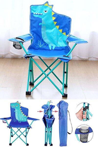 Binbirreyon Katlanır Çocuk Kamp Sandalyesi Portatif Çantalı Kilitli Güvenlikl...