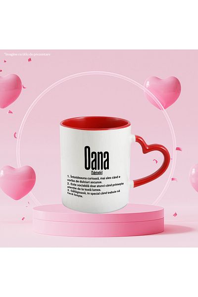 StoryGift Romania Mug With Name Oana, and Funny Message, Curious, Sociable, Noisy, 330ml, C, With, STG