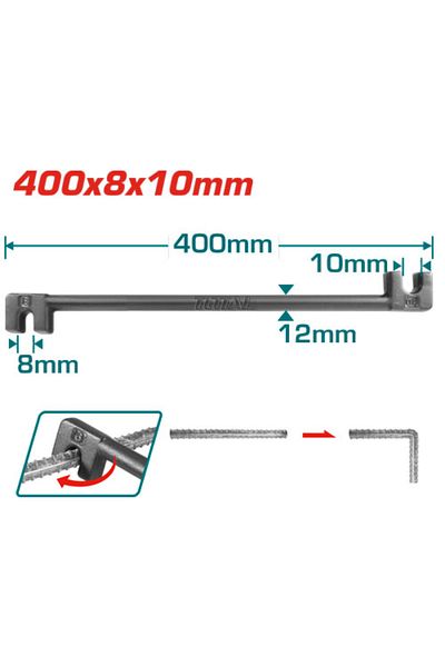 TOTAL Iron rod 400x8x10mm