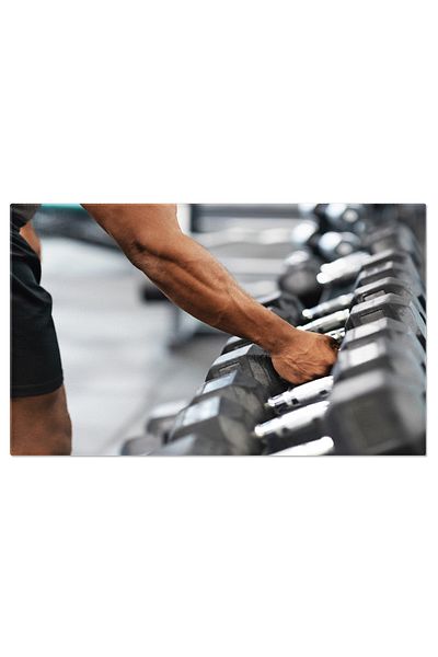 StoryGift Romania Canvas Print: An Athlete's Training: Fitness, Strength and Dumbbells