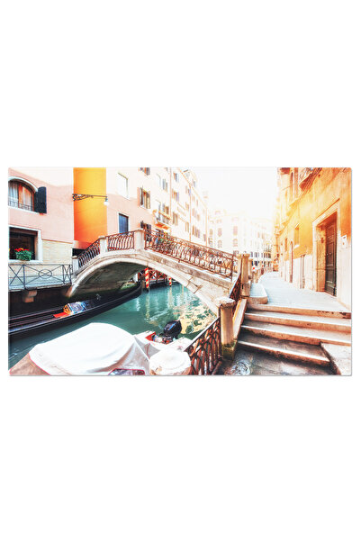 StoryGift Romania Tablou Canvas 70 X 50cm Gondola Pe Canal - Gondola, Arhitec...