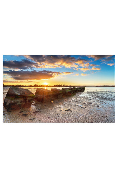 StoryGift Romania Tablou Canvas Apus Frumos Peste Barierele De Roca La Meneha...