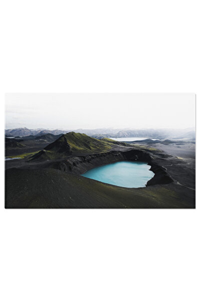 StoryGift Romania Tablou Canvas - Calatorie Catre Askja: Lac Albastru Intr-o ...