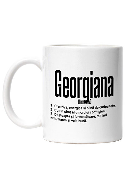 StoryGift Romania Cana Cu Numele Georgiana, Si Mesaj Motivational, Creativa, ...