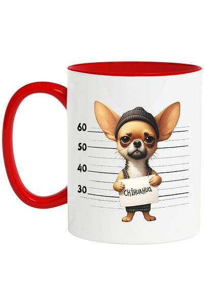 StoryGift Romania Chihuahua mug, dog, pet, illustration, small, prison, measure,, With ,STG