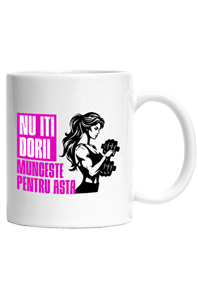 StoryGift Romania Cana Cu Motivational Iubitorii De Sport Femeie Ridicand Gan...