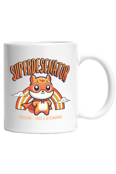 StoryGift Romania Cana Super Desenator Supererou, Curaj Si Determinare, 330ml...