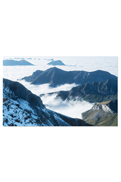 StoryGift Romania Tablou Canvas Peisaj Montan Iarna, Natura, Peisaj, Zapada, ...