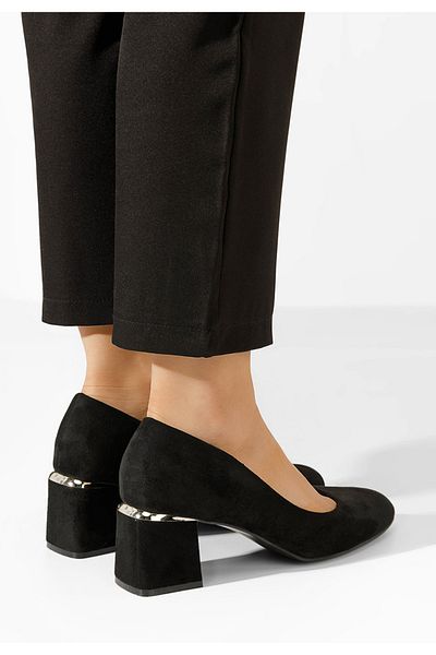 B T Shoes Pantofi Cu Toc Gros Cabrilla V4 Negri