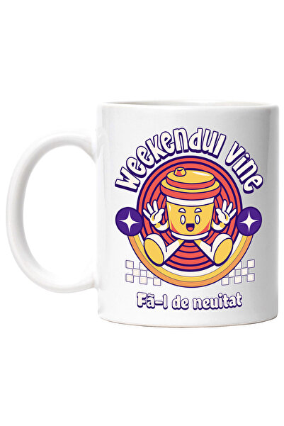 StoryGift Romania Cana Weekendul Vine, Fa-l De Neuitat Pahar De Cafea, 330ml,...