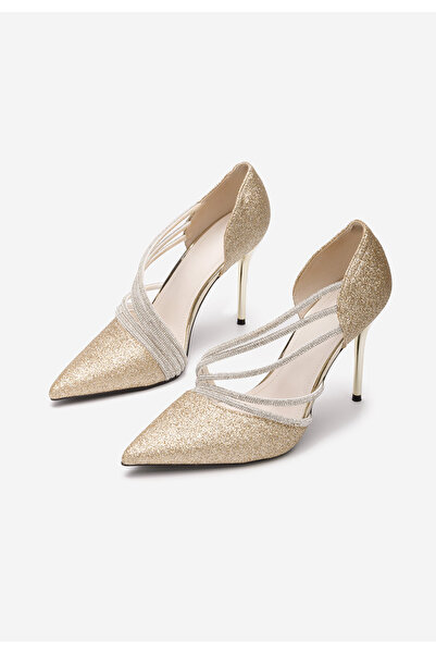 B T Shoes Pantofi Cu Toc Subtire Gassie Aurii