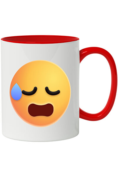 StoryGift Romania Cana Cu Emoticon, Emoji, Trist, Picatura, Multicolor 330 Ml, Ceramica Cu Maner R, Cu ,stg