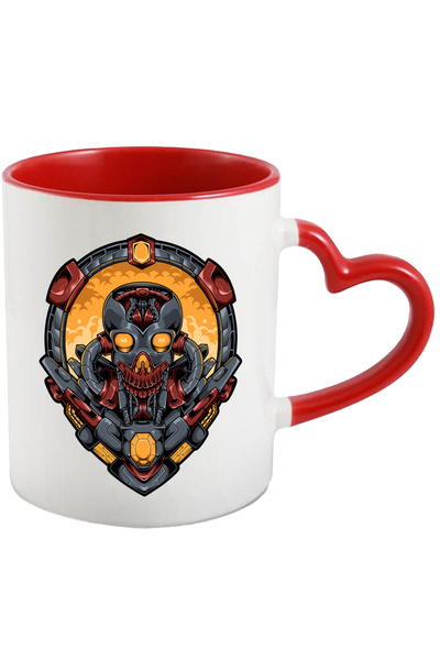 StoryGift Romania Cana Cu Robot, Monstru, Craniu, Dinti, Mecha, Sci Fi, Multi...