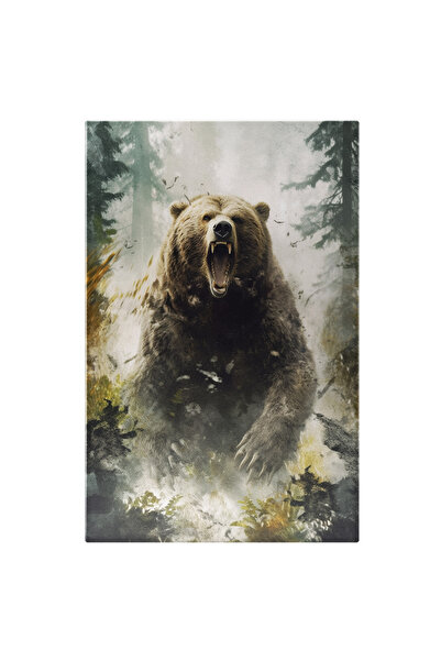 StoryGift Romania Tablou Canvas: Ilustratie Cu Un Urs Furios Care Rage - Padu...