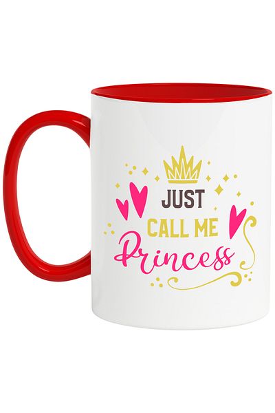 StoryGift Romania Mug for a loved and spoiled girl with the message "Just call me princess" - by, With