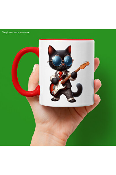 StoryGift Romania Cana Cu O Pisica Neagra Care Canta La Chitara, Muzica, Pasi...