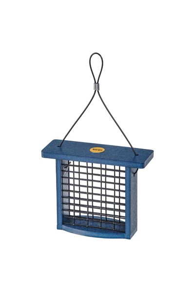 Birds Choice Recycled Plastic Rectangular Hanging Suet Feeder 6.25 x 7.5 x 2.75 Inch