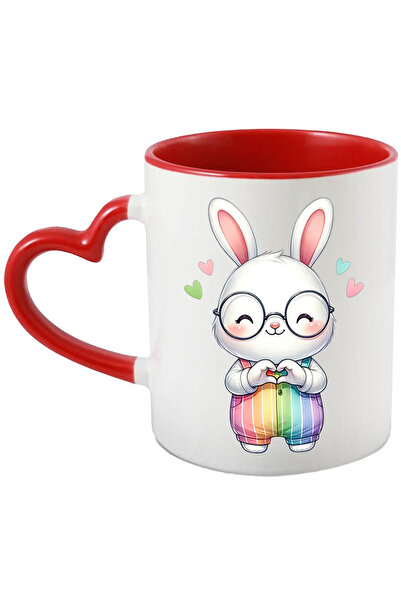 StoryGift Romania Cana Cu Un Iepuras Alb Cu Ochelari | Ilustratie | Fericit |...